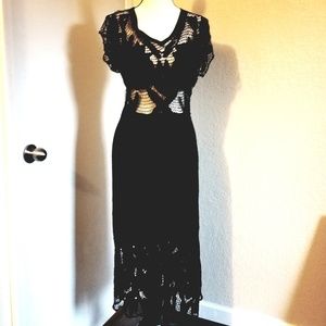 Vintage Bali Handmade Lace Dress